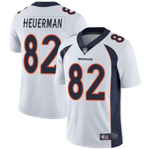 Men Denver Broncos #82 Jeff Heuerman White Vapor Untouchable Limited Player Football NFL Jersey